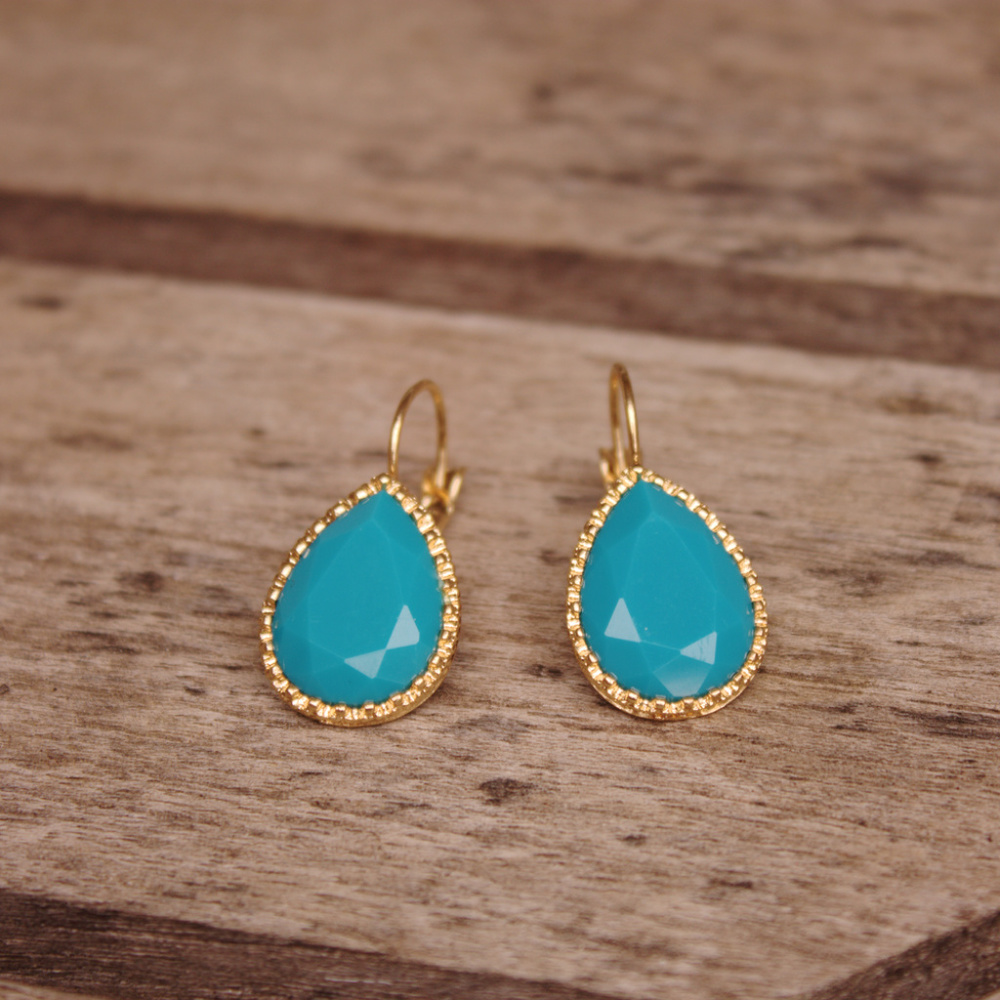 Turquoise Teardrop Earrings — Everly and Ace